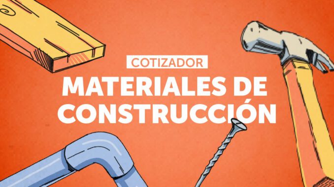 Interfaz del nuevo cotizador online de materiales de construcción lanzado por el SERNAC