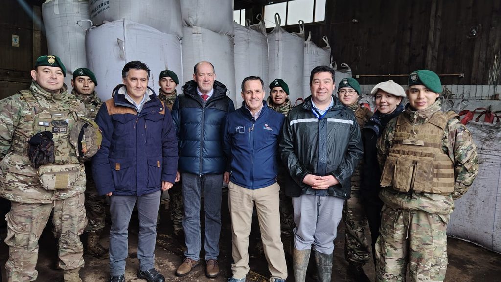 Entrega de sacos de avena forrajera a pequeños agricultores afectados por inundaciones en Carahue