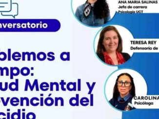 Participantes en un conversatorio sobre salud mental y prevención del suicidio en Temuco