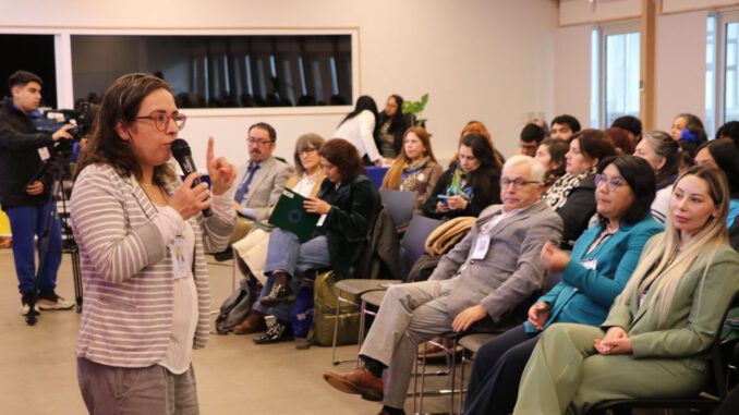 Participantes y autoridades reunidos en el primer seminario de convivencia educativa realizado en Villarrica
