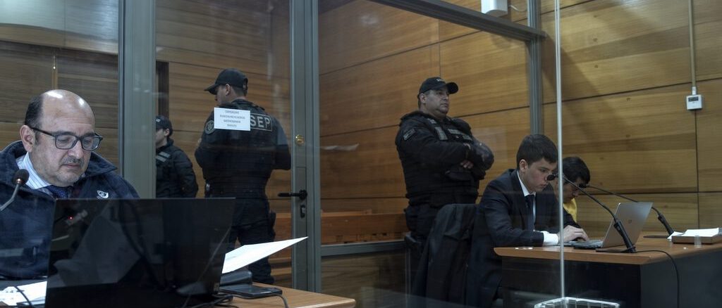 Tribunal de Garantía de Villarrica durante audiencia de formalización por doble femicidio.
