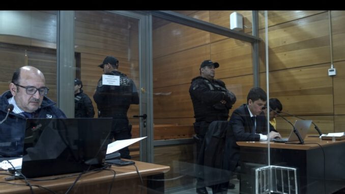 Tribunal de Garantía de Villarrica durante audiencia de formalización por doble femicidio.