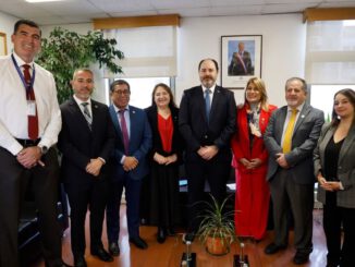 La diputada Flor Contreras durante una reunión de trabajo sobre políticas laborales y sala cuna.
