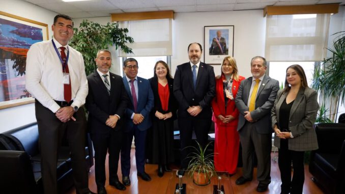 La diputada Flor Contreras durante una reunión de trabajo sobre políticas laborales y sala cuna.