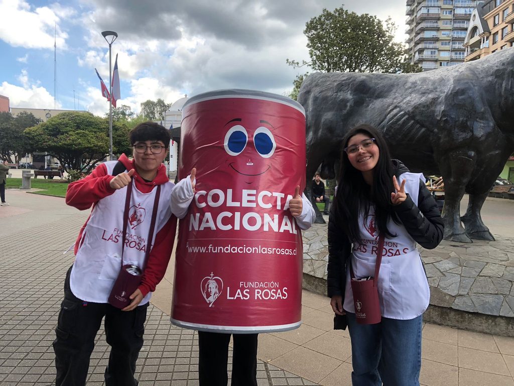 Voluntarios participando en la Colecta Nacional de la Fundación Las Rosas