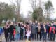 Autoridades y vecinos celebran la inauguración del nuevo camino asfaltado Cudico-Pino Huacho en Villarrica.
