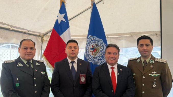 El diputado Juan Carlos Beltrán durante su intervención en el Congreso sobre el proyecto de protección a Carabineros y fuerzas policiales
