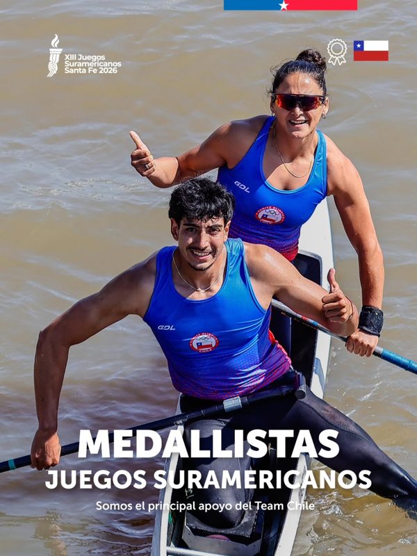 Atletas de La Araucanía celebrando sus medallas obtenidas en los Juegos Suramericanos Santa Fe 2026