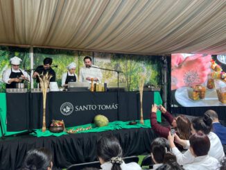 Estudiantes y chefs participando en el seminario de gastronomía Sabores y Saberes en La Araucanía