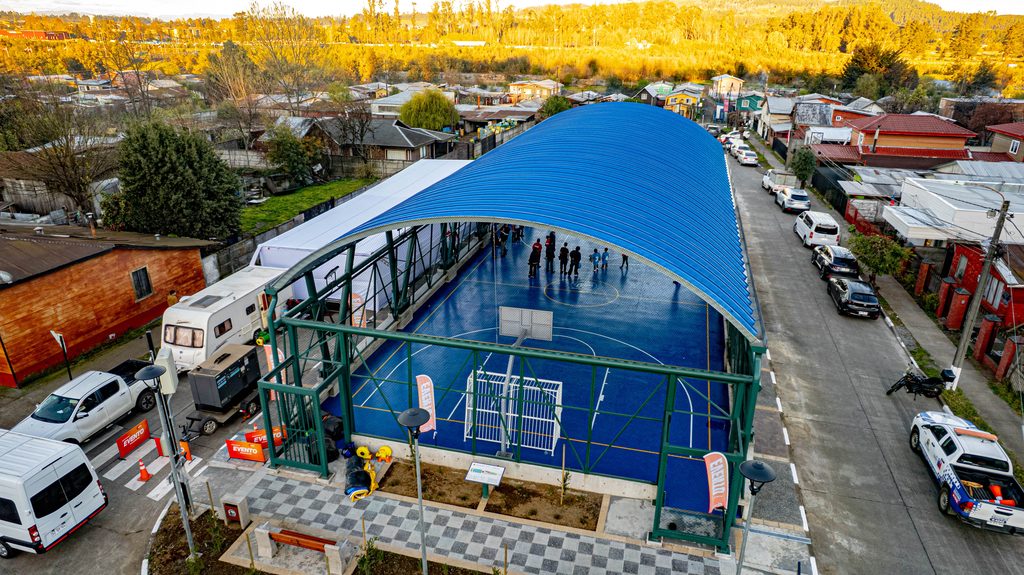 Inauguración del renovado Espacio Recreativo Libertad en el sector Santa Ana de Lautaro