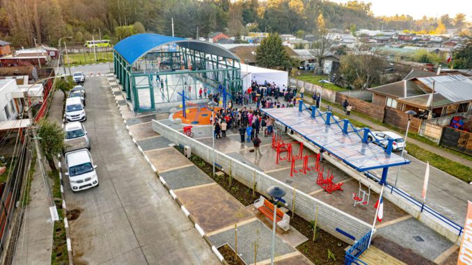 Inauguración del renovado Espacio Recreativo Libertad en el sector Santa Ana de Lautaro