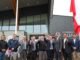Fachada del nuevo terminal de buses de Hualpín construido por el Gobierno Regional