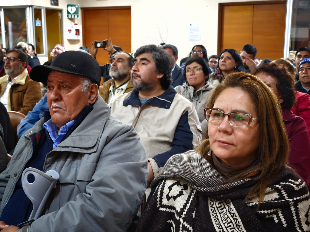 Obras de arte y artesania mapuche en la exposicion Figuras de la Frontera en Perquenco