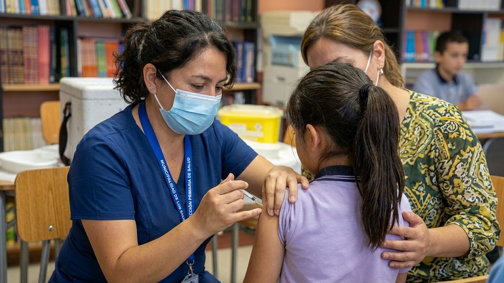 Salud llama a escolares rezagados en la Araucanía a completar su vacunación contra el coqueluche y el VPH