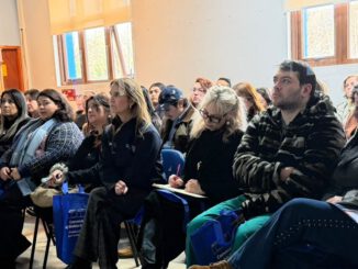 Autoridades y ciudadanos participando en el Día Nacional de Acceso a la Justicia en Traiguén