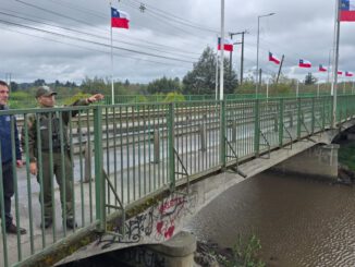 Camiones y vehículos pesados desviados por daños estructurales en el puente de Lautaro