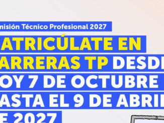 Estudiantes revisando opciones de matricula para la admision tecnico profesional sin paes