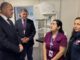 Autoridades de La Araucanía junto al mamógrafo móvil reforzando la prevención del cáncer de mama
