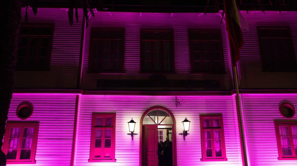 Collipulli se ilumina de rosa: Comunidad y autoridades se unen en jornada de concientización sobre el cáncer de mama