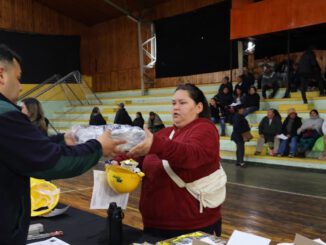 Trabajadores del Programa de Empleo de CONAF realizando labores de prevención de incendios forestales en la comuna de Lumaco