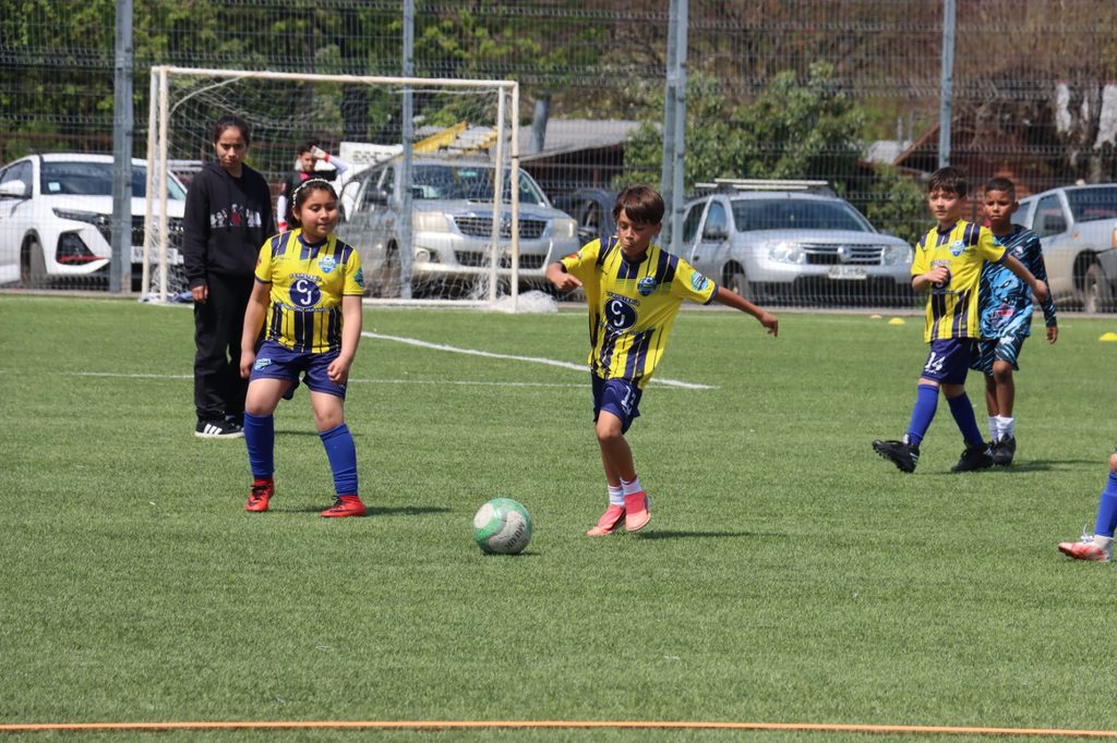 Ninos participando en la Copa Aniversario de futbol formativo del Club Union Lican Ray