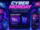 Persona revisando ofertas en un computador portátil durante el Cyber Monday en Chile