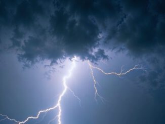 Paisaje nublado en La Araucanía con pronóstico de tormentas eléctricas para este lunes.