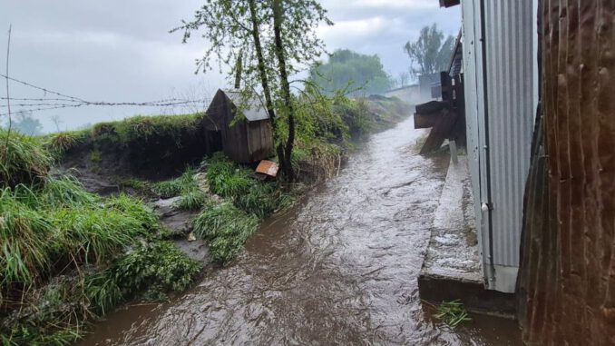 Calles inundadas y viviendas afectadas tras intensa tormenta de granizo en Curacautín