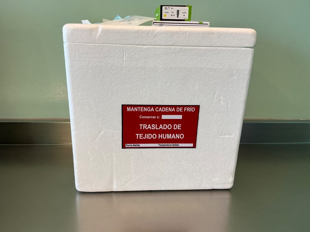 Equipo medico realizando un procedimiento odontologico con tejido oseo donado en el hospital