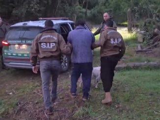 Camioneta policial de Carabineros tras el atropello en supermercado de Metrenco