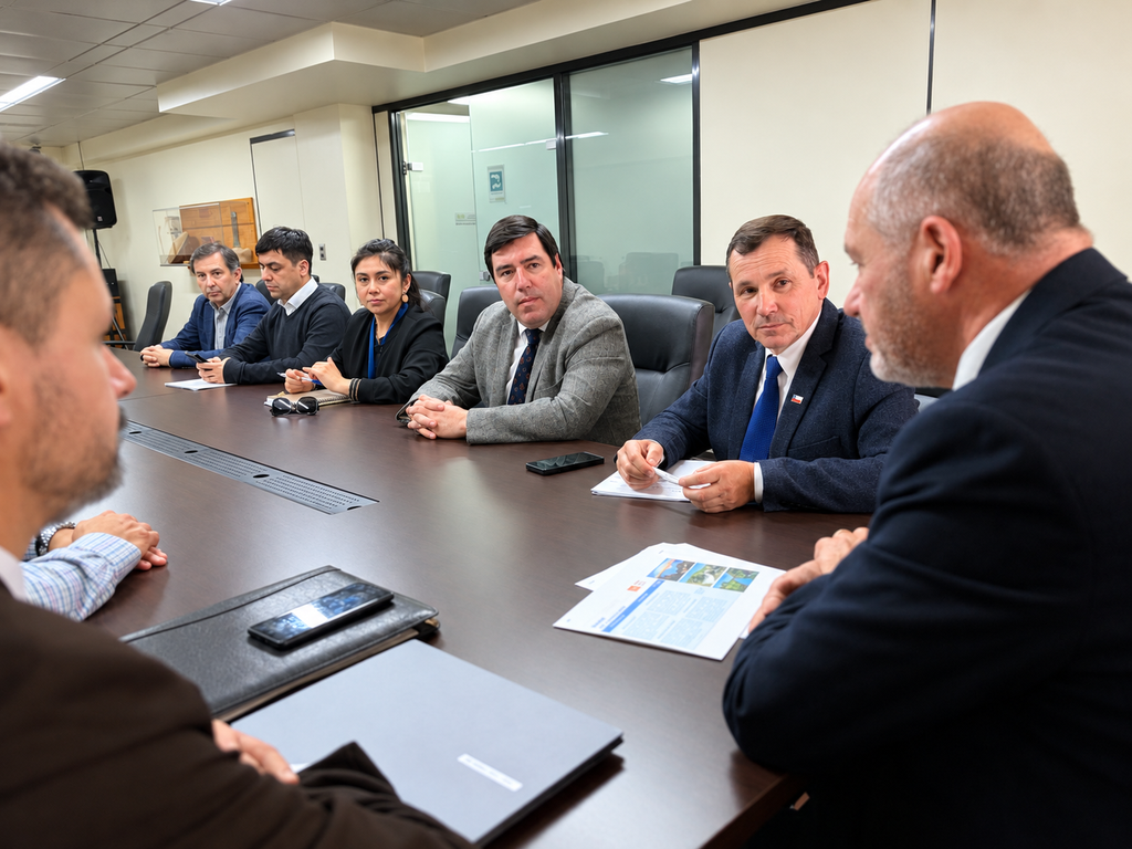 Autoridades regionales de La Araucanía reunidas en mesa de trabajo para coordinar la oferta al evento internacional Choose Chile.