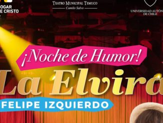 Felipe Izquierdo interpretando a La Elvira en el Teatro Municipal de Temuco para evento benéfico