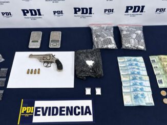 Operativo policial de la PDI en Purén donde se detuvo a dos hombres por microtráfico y tenencia ilegal de armas