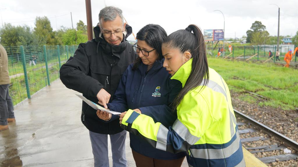 Estacion de Ferrocarriles de Pitruquen inaugurando el primer hito del proyecto Pitruquen Urbano