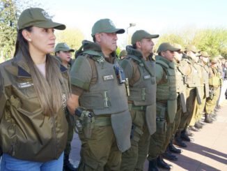 Personal de Carabineros durante la ronda impacto y allanamientos en la comuna de Pitrufquén