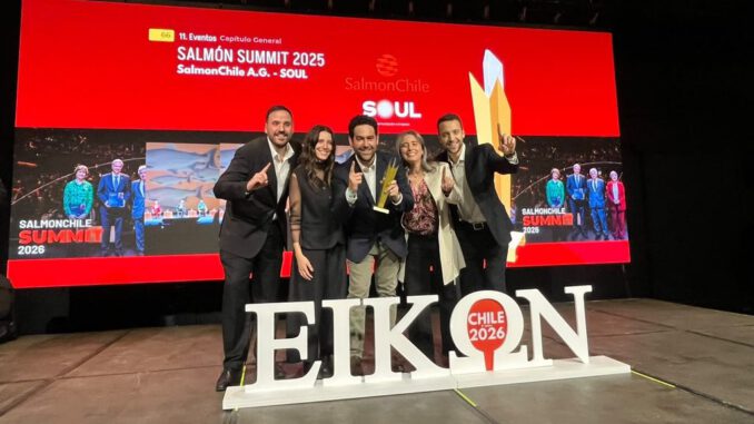 Premio de oro obtenido por SalmonChile Summit en los Premios EIKON 2026